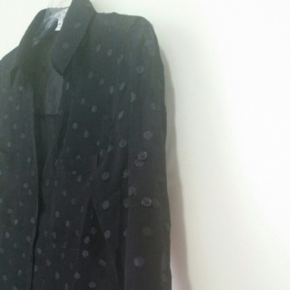 Express Portofino button down shirt black sheer - Picture 6 of 8